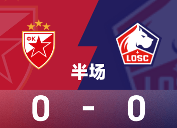 Entretiempo de la Europa League: el punto muerto aún no se ha roto, Estrella Roja de Belgrado 0-0 Lille